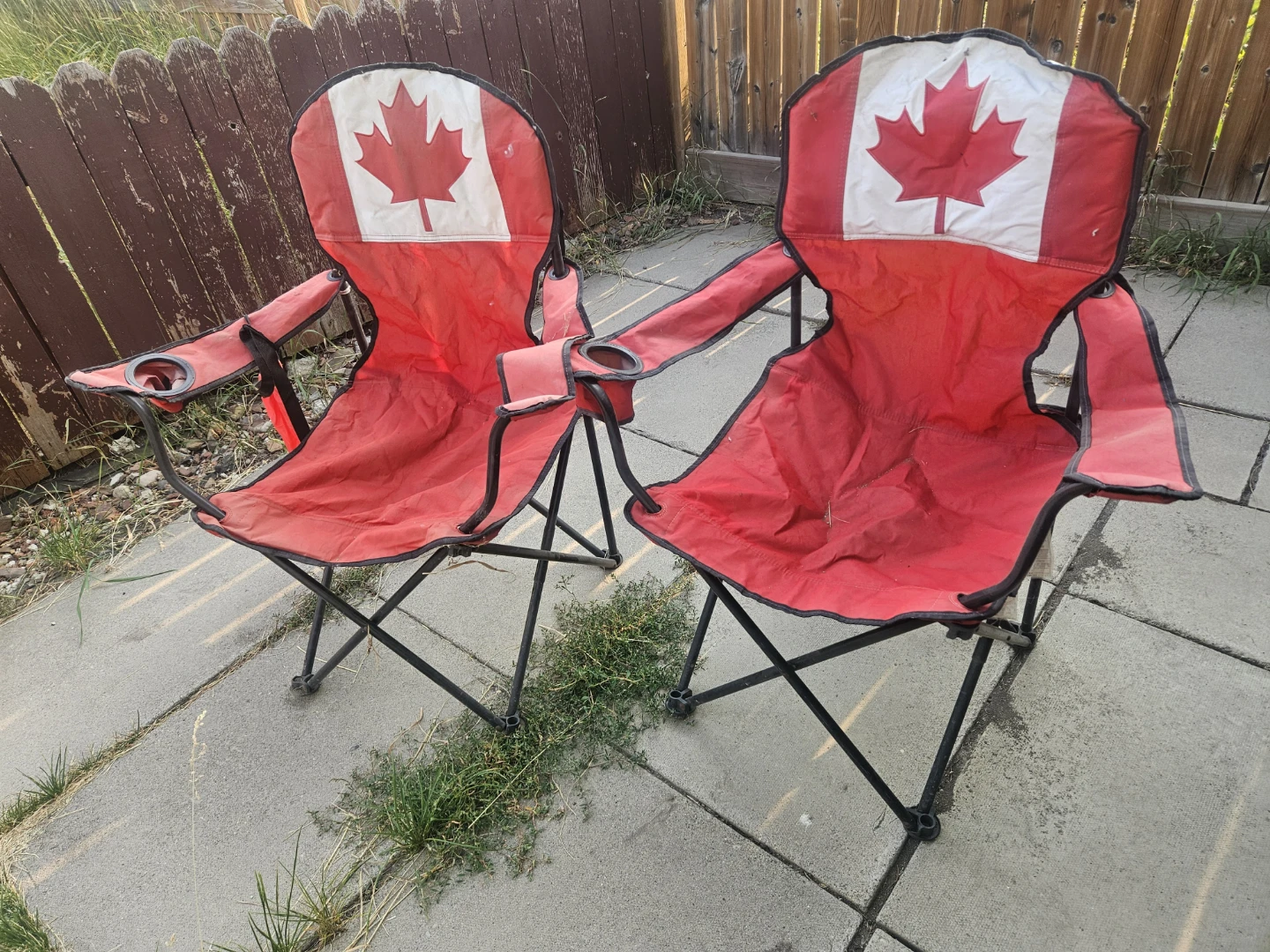 Pair of Canadian Flag Camping Chairs