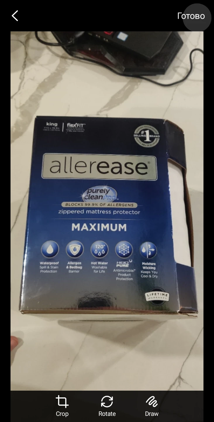AllerEase Maximum Zippered Mattress Protector King Size