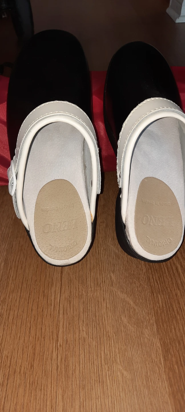 Sanita Clogs Black/White Lace Size 38 - photo 3