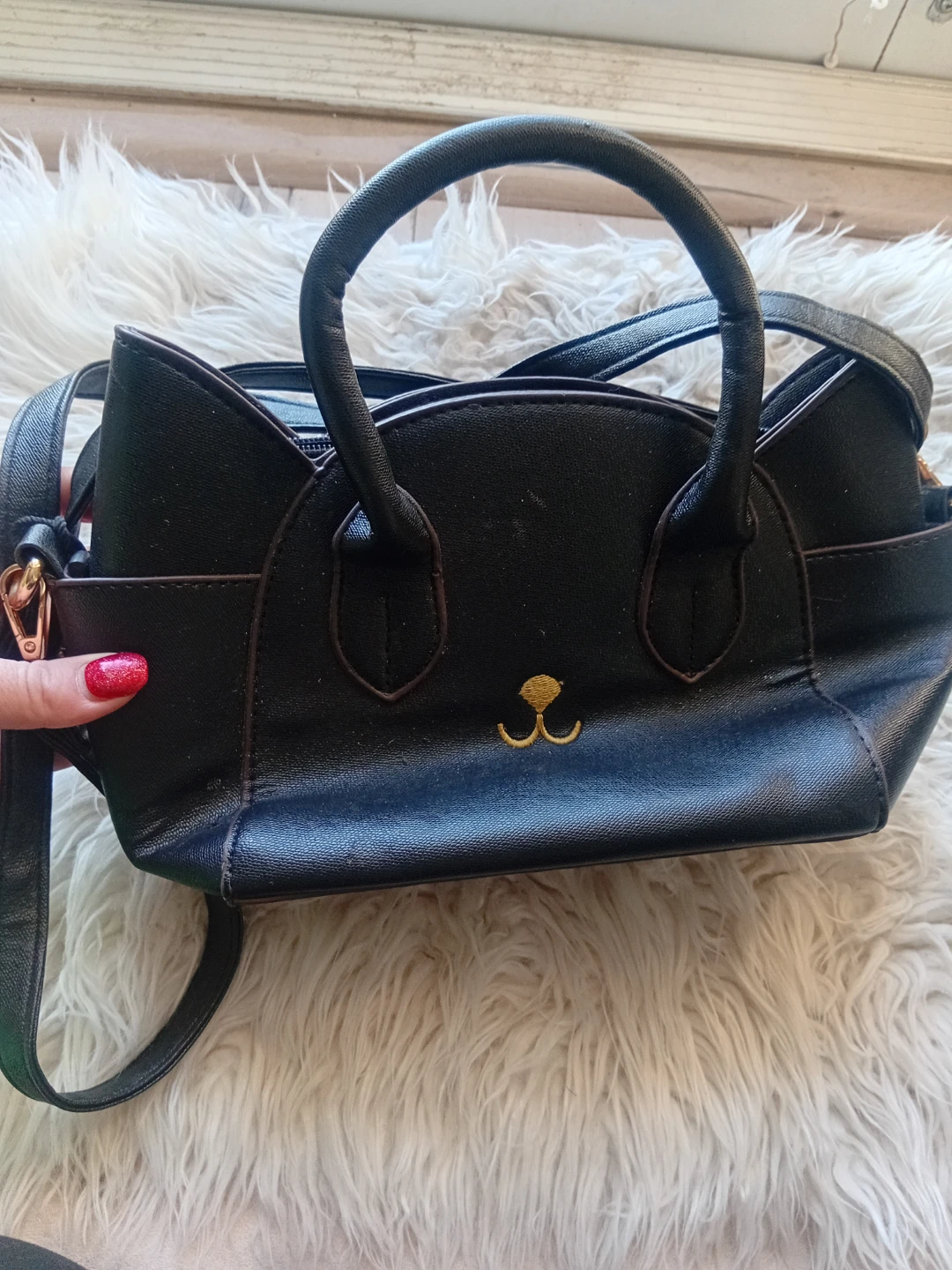 Black Cat Face Handbag