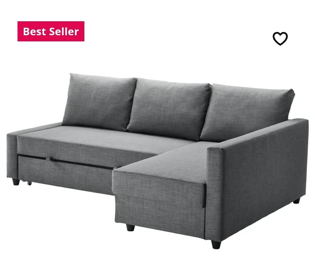 Grey Sectional Sofa Bed with Storage