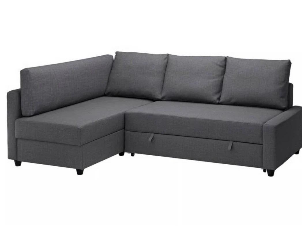 Grey Sectional Sofa Bed with Storage - photo 4