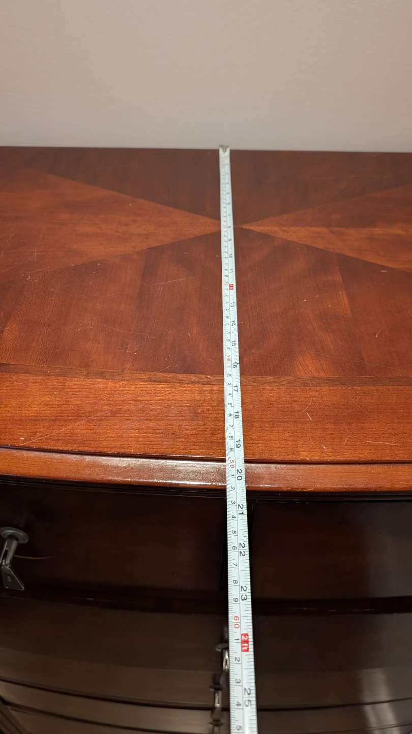 Dark Wood Tall Boy Dresser - photo 3