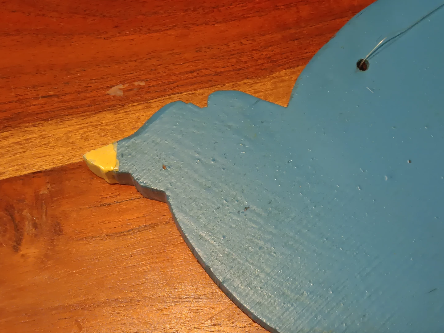 Blue Wooden Bird Wall Decor