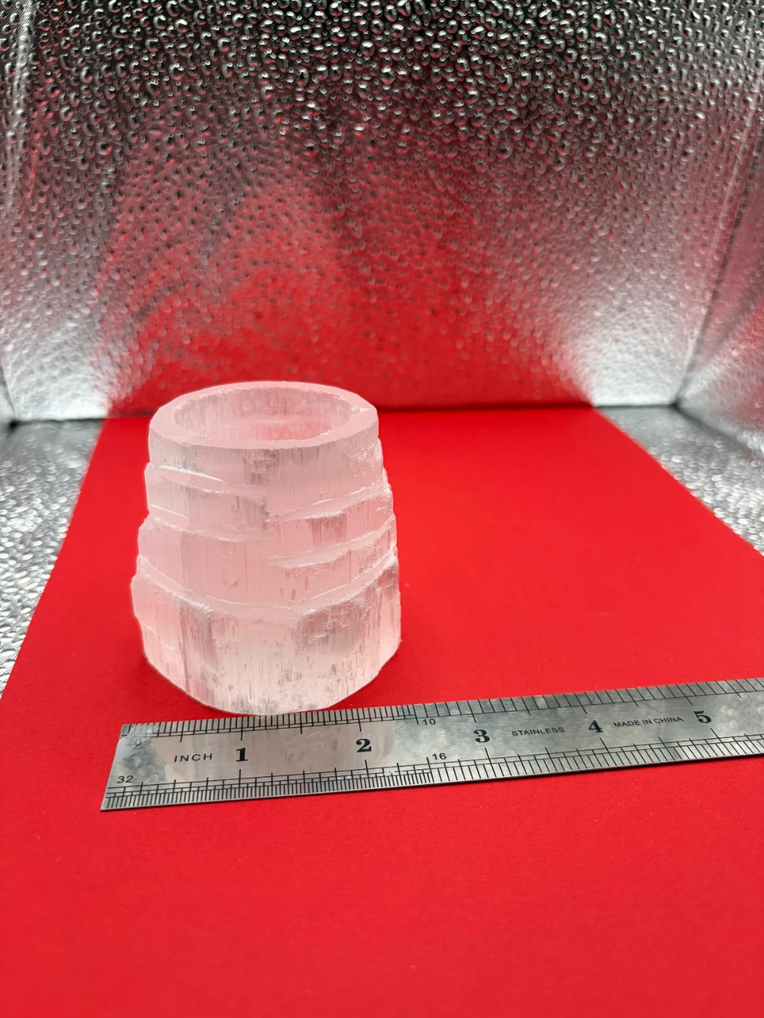 Clear Selenite Crystal Votive Holder - photo 2