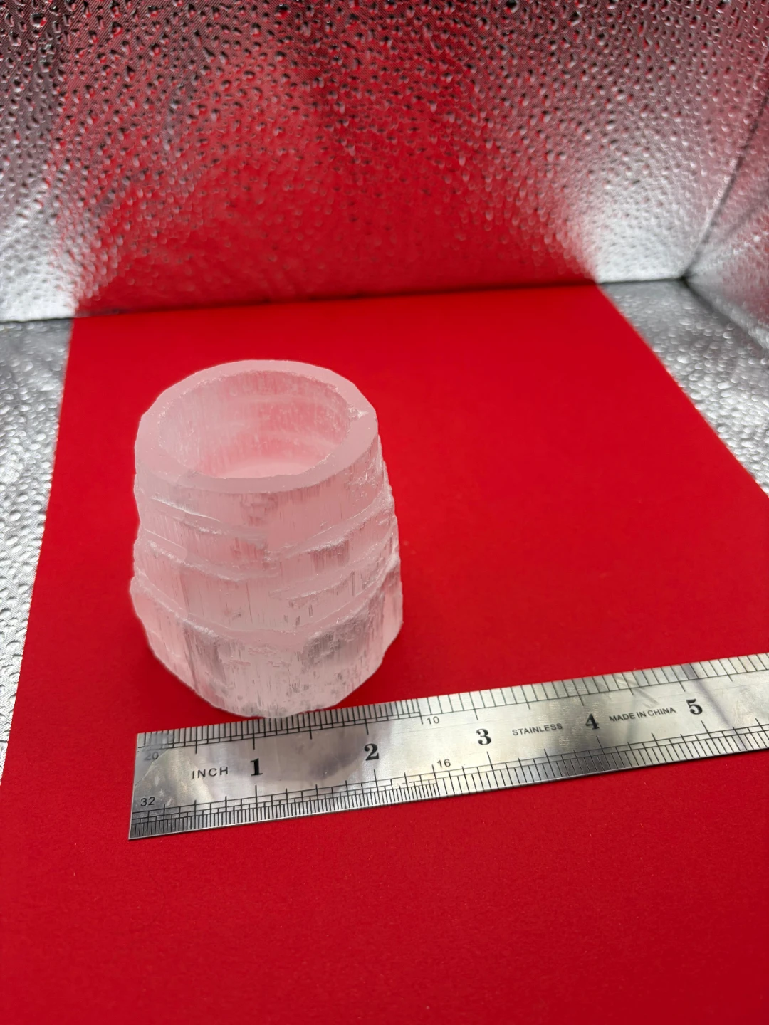 Clear Selenite Crystal Votive Holder - photo 3