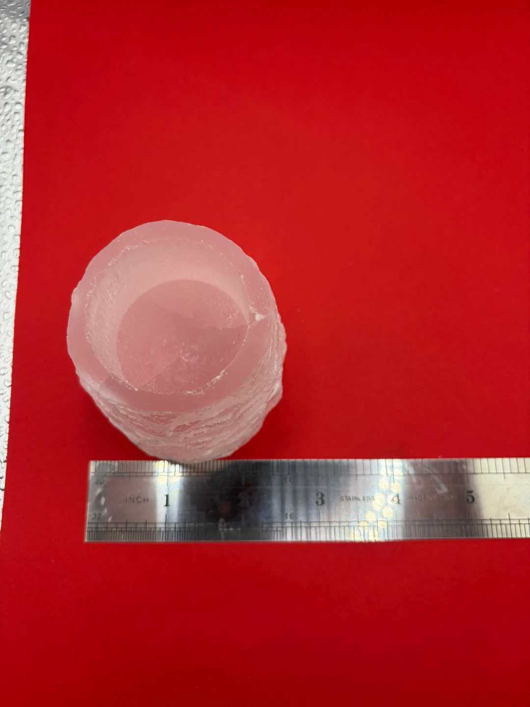 Clear Selenite Crystal Votive Holder - photo 4