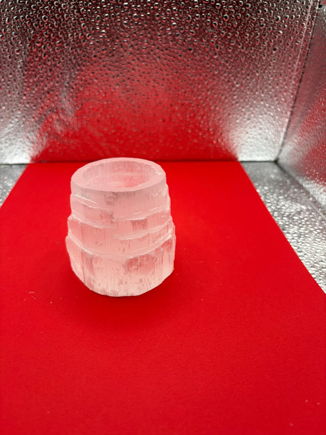 Clear Selenite Crystal Votive Holder - photo 5