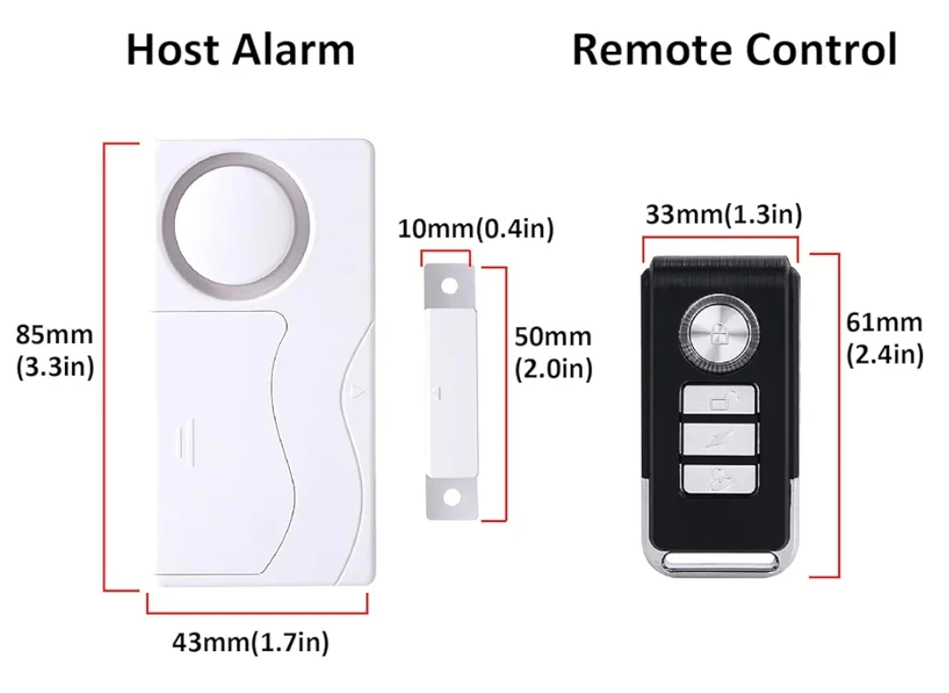 Door/Window Alarm with Remote Control - photo 2