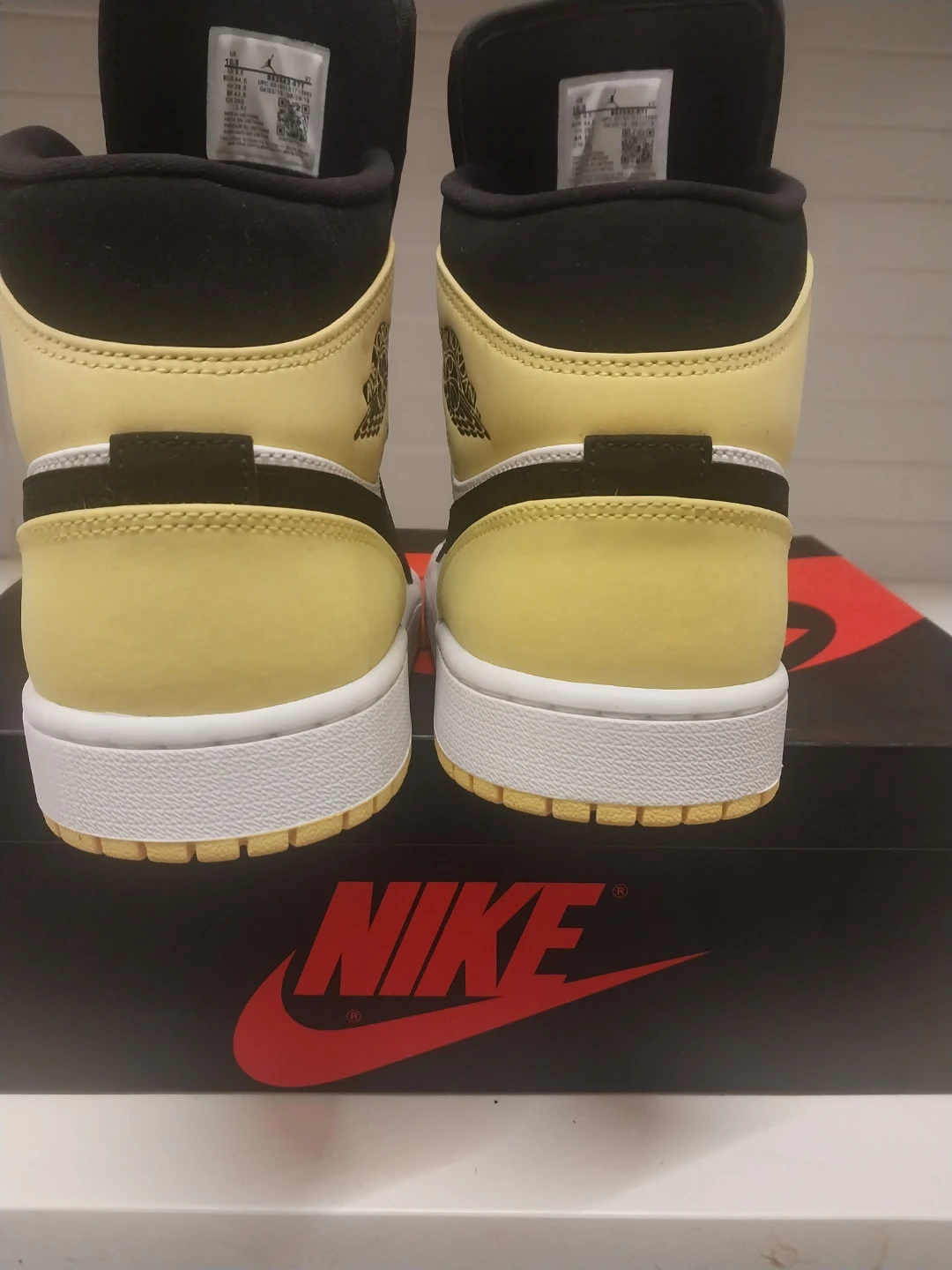 Nike Air Jordan 1 Mid Yellow Black White - photo 3