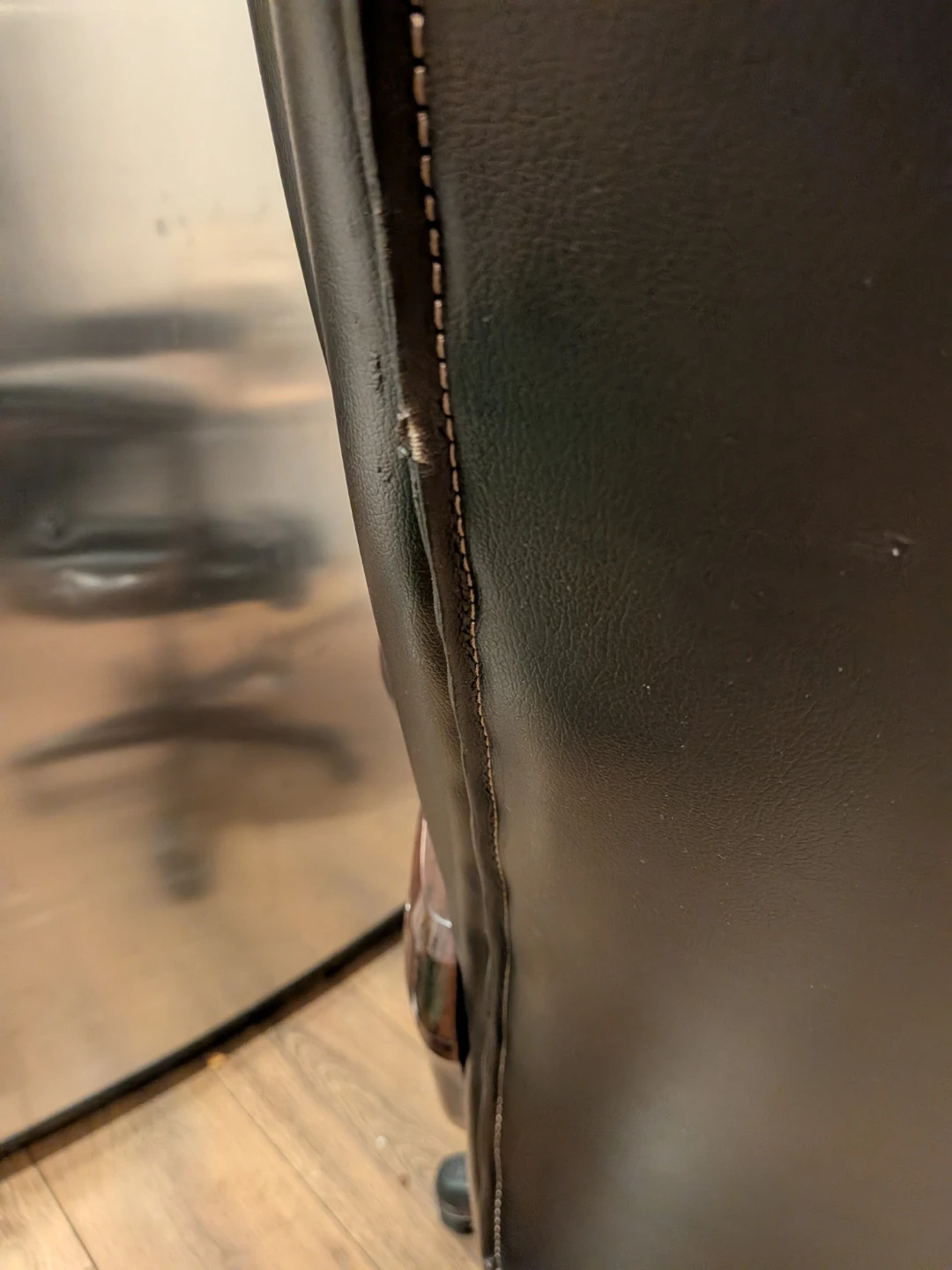 Dark Brown Faux Leather Office Chair 🥕 - photo 5