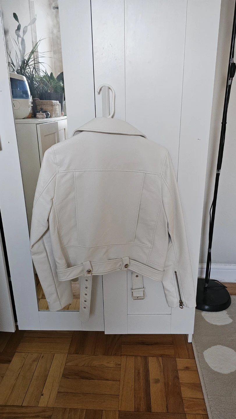 NOIZE White Faux Leather Moto Jacket - photo 2