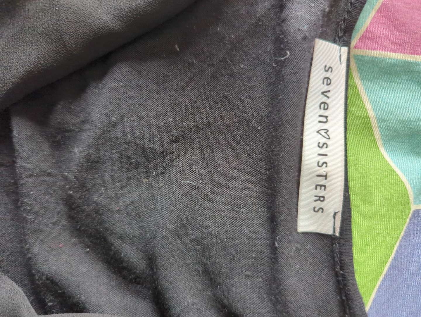 Seven Sisters Long Sleeve Wrap Top - Black - photo 2