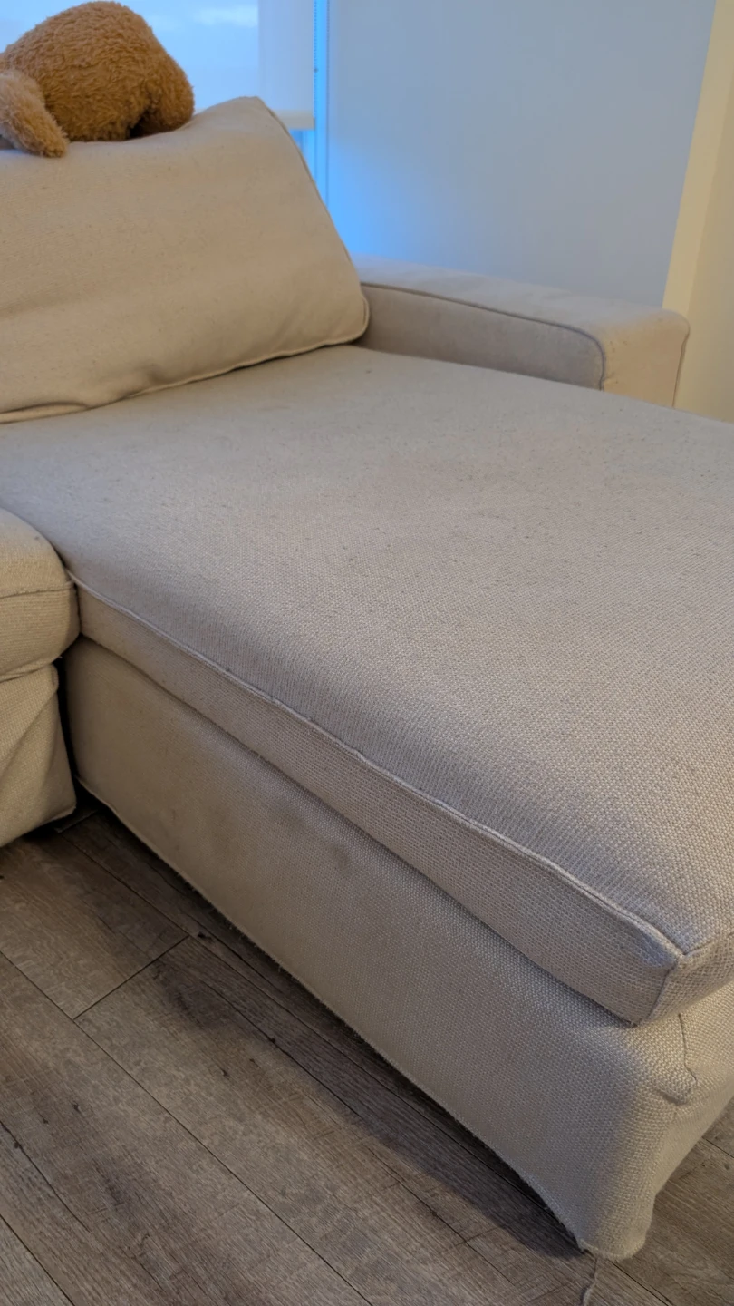 Beige Sectional Sofa with Chaise