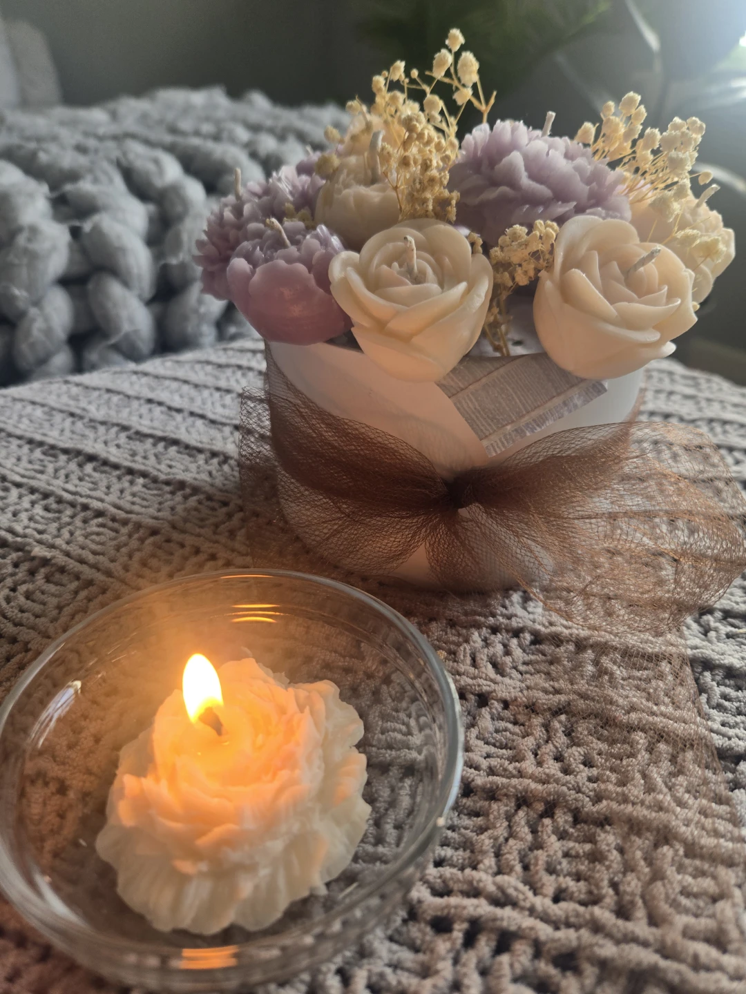 Floral Scented Candle Arrangement