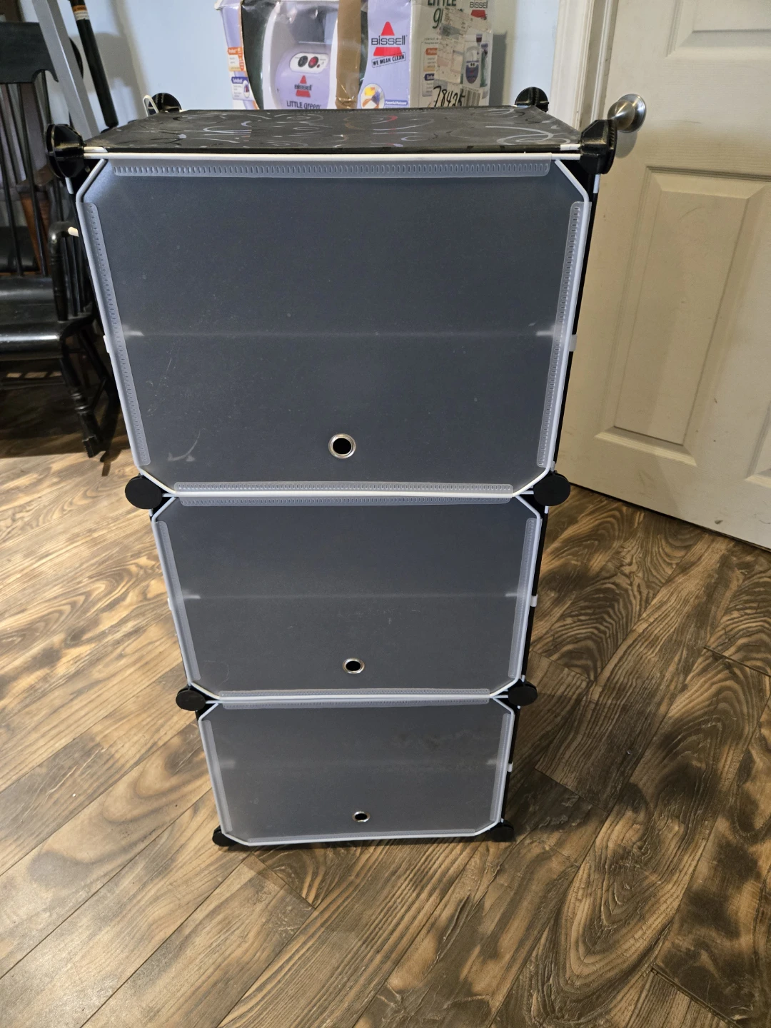 3-Tier Storage Shelf Unit with Doors