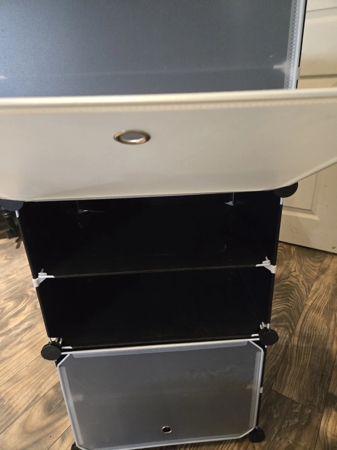 3-Tier Storage Shelf Unit with Doors - photo 4