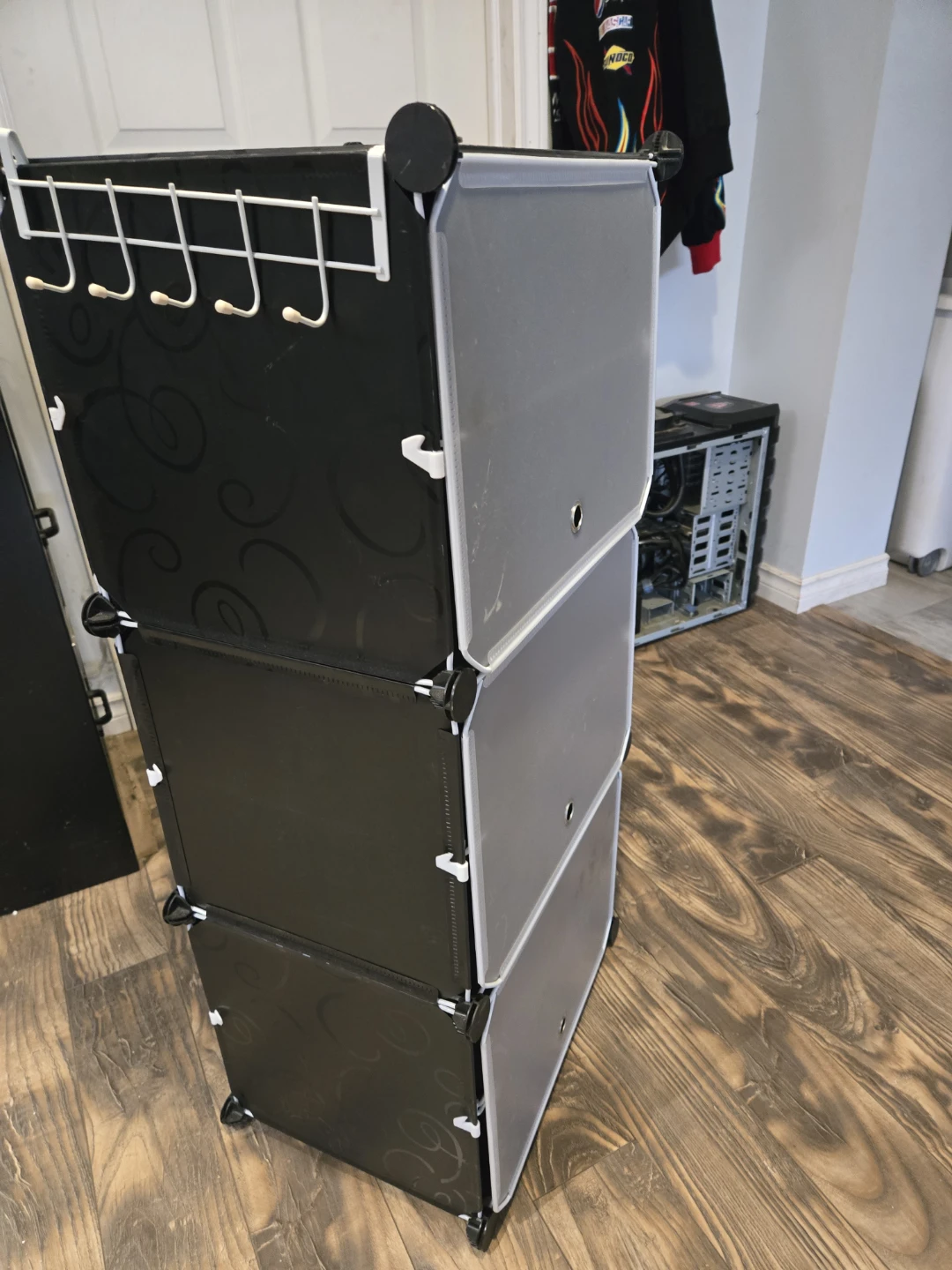 3-Tier Storage Shelf Unit with Doors - photo 5