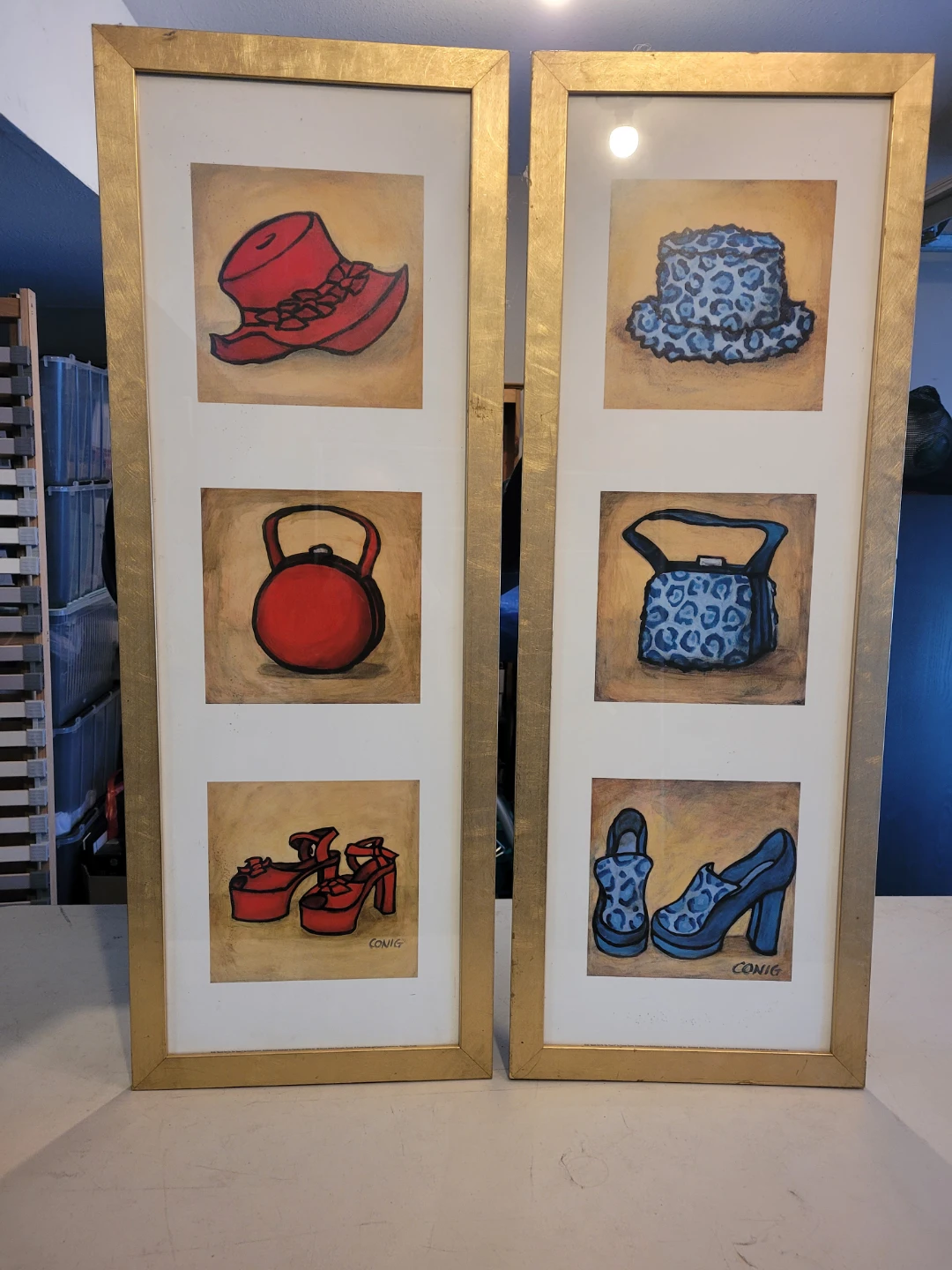 Pair of Framed Fashion Art Prints