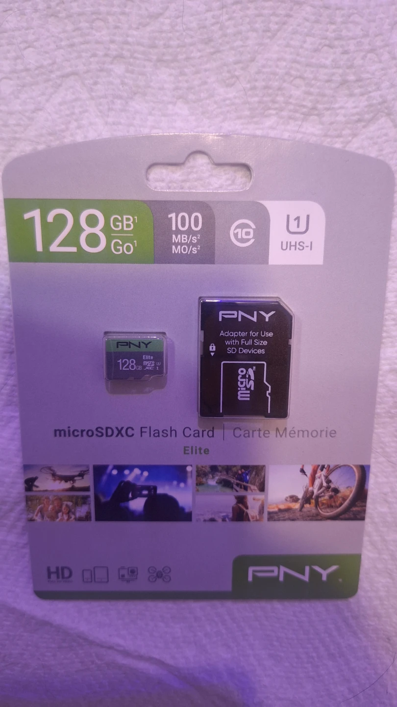 PNY 128GB microSDXC Elite Flash Card with Adapter