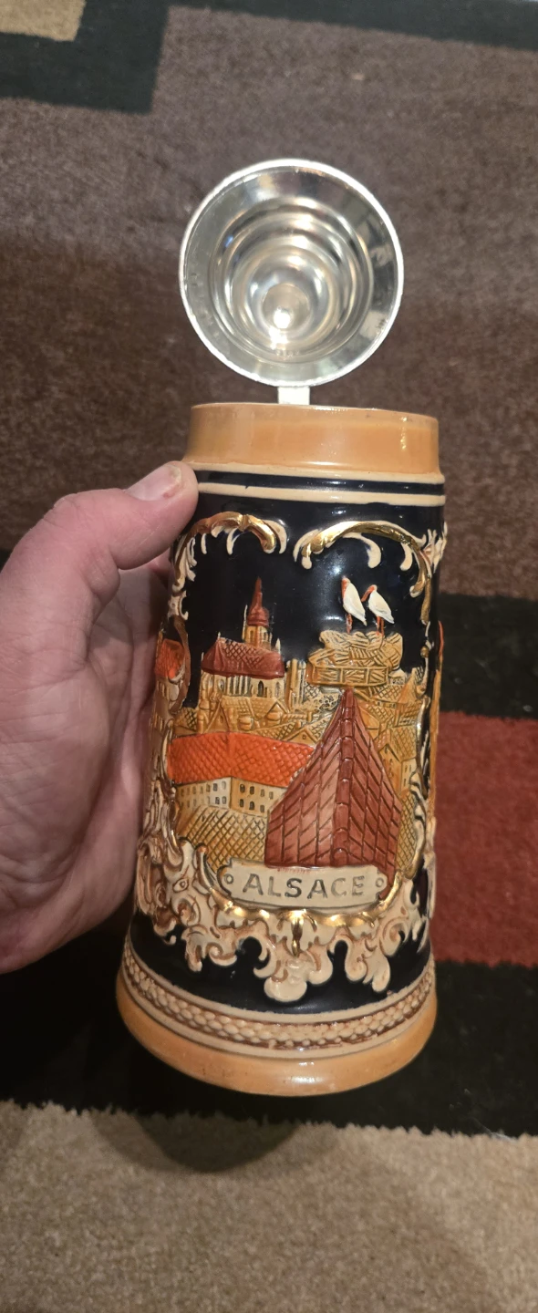 German Alsace Stein Beer Mug - photo 3