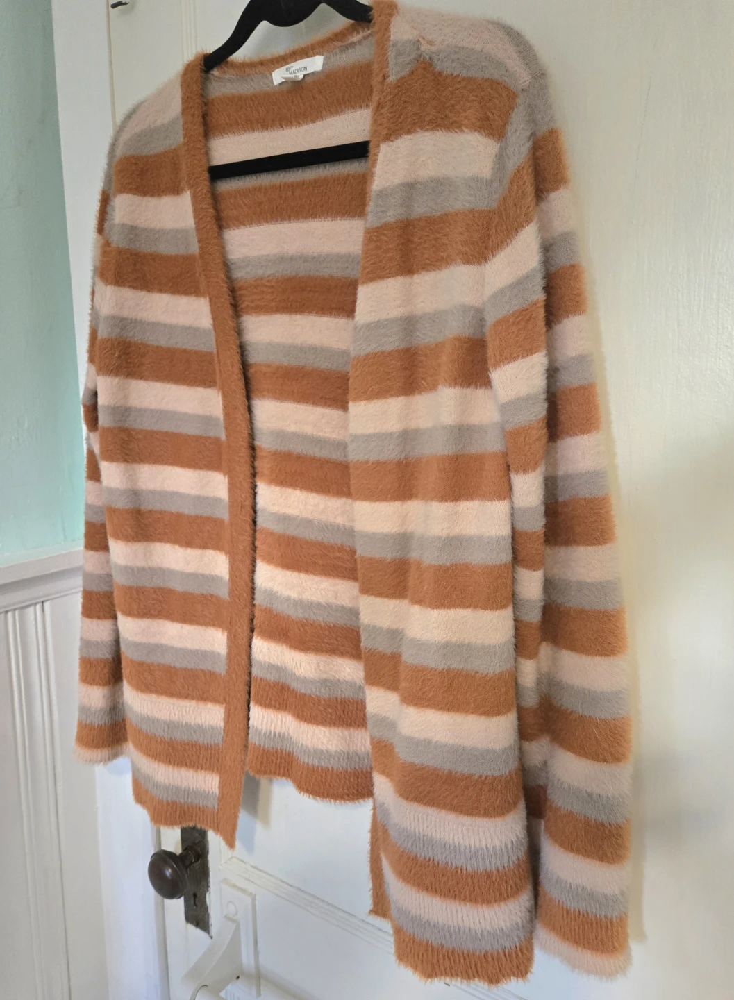Women's Striped Cardigan Sweater - photo 2