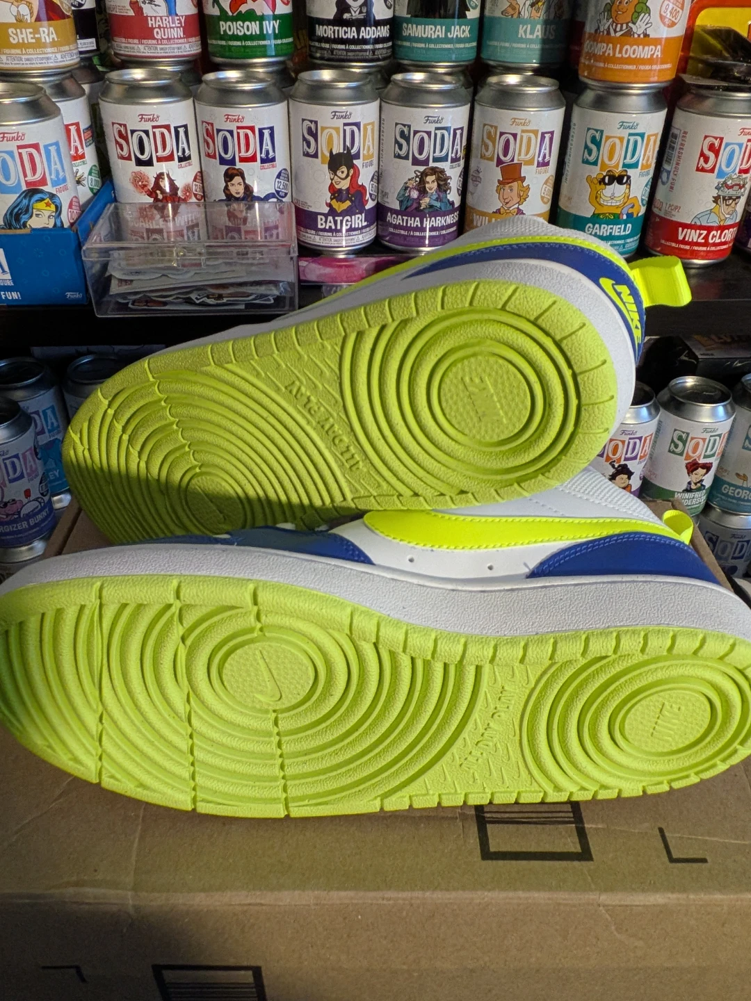 Nike Court Vision Mid Sneakers - White/Blue/Neon Yellow - photo 4