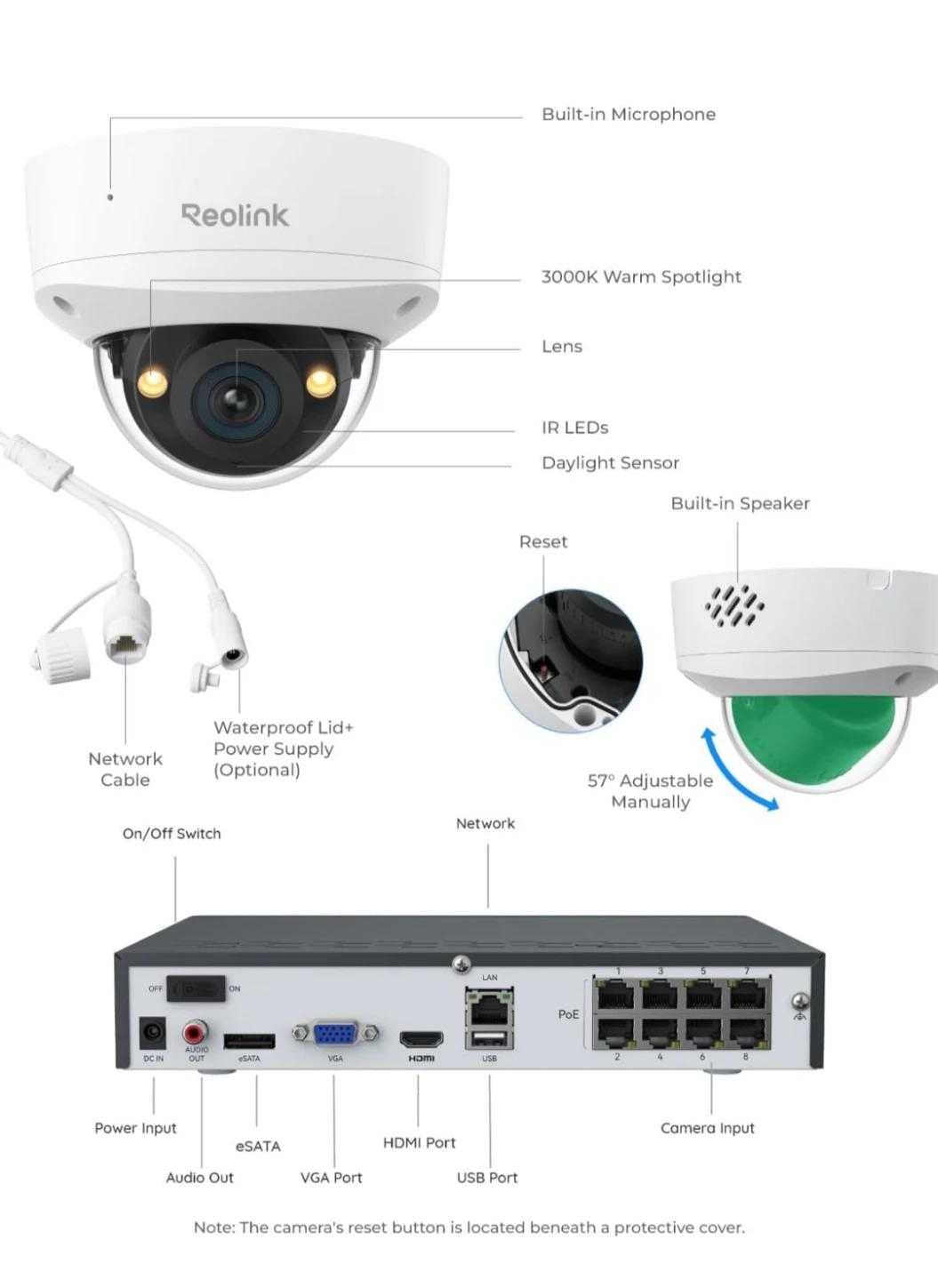 Reolink 4x 12MP Outdoor Dome Security Cameras with 2TB NVR - photo 3