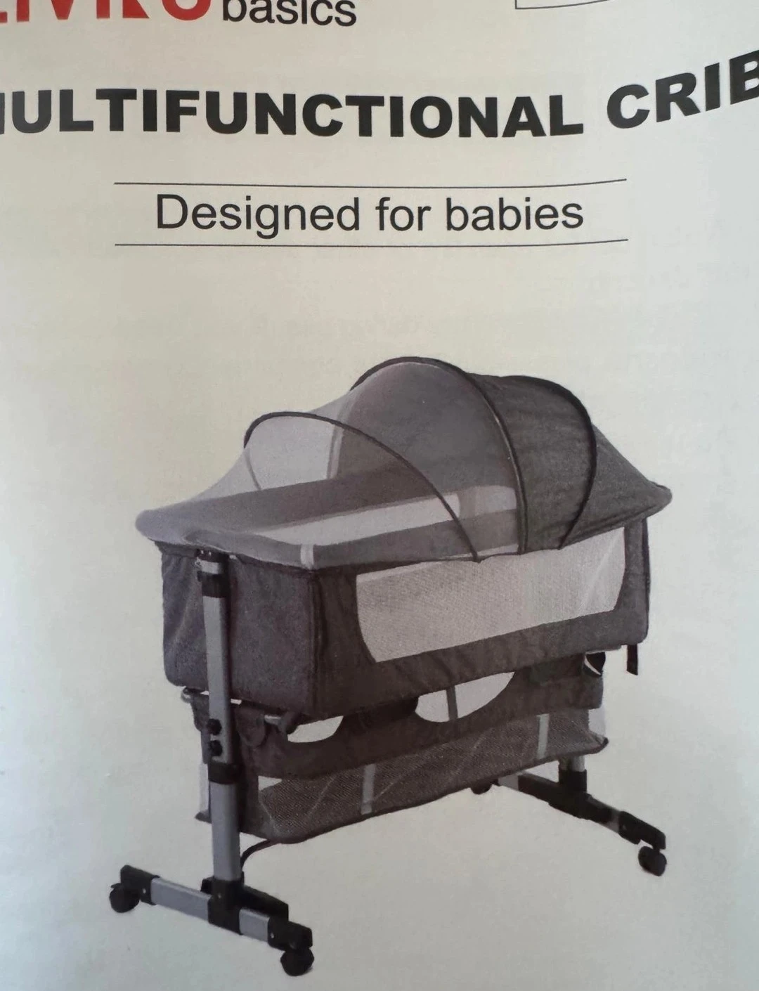 Multifunctional Baby Crib with Mosquito Net - photo 2