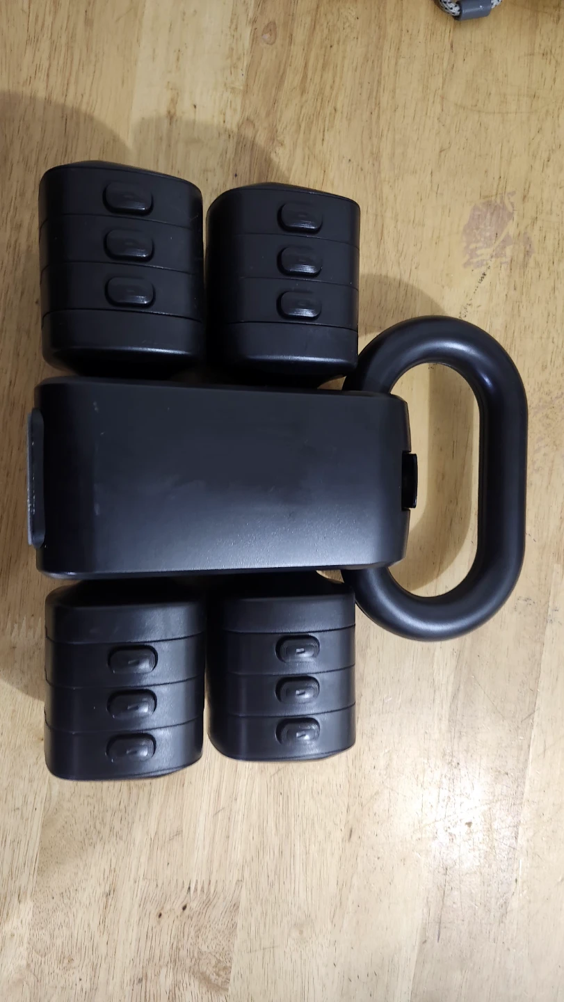 Black Adjustable Dumbbells (Set of 2) - photo 4