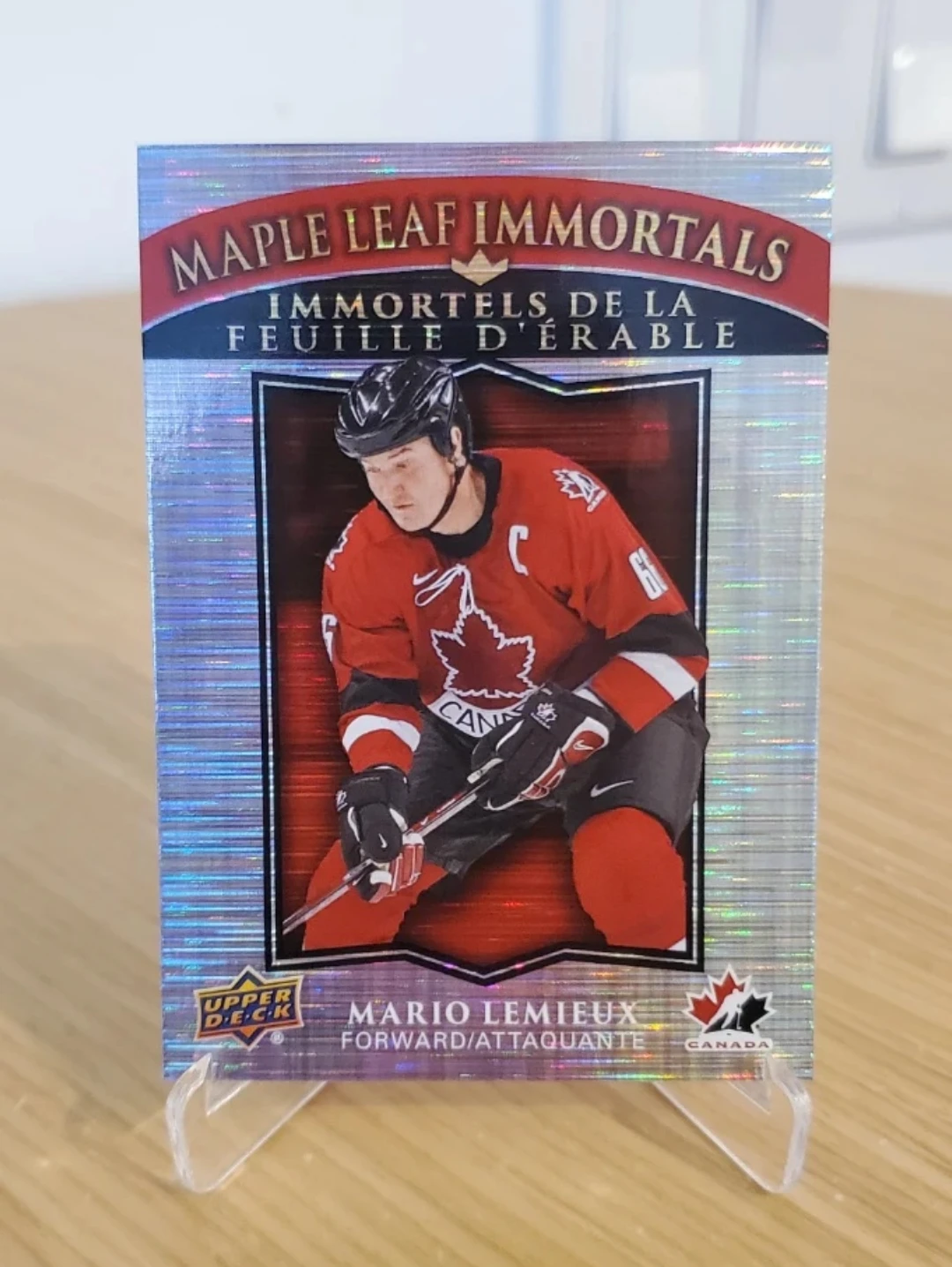 Mario Lemieux Tim Hortons Maple Leaf Immortals Hockey Card