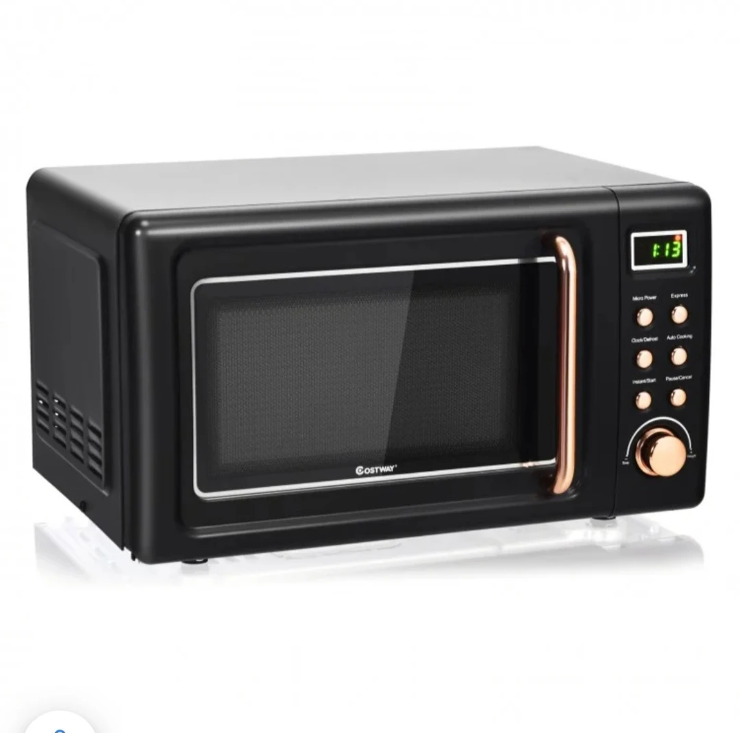 Retro Black & Rose Gold Microwave (Costway) - photo 5