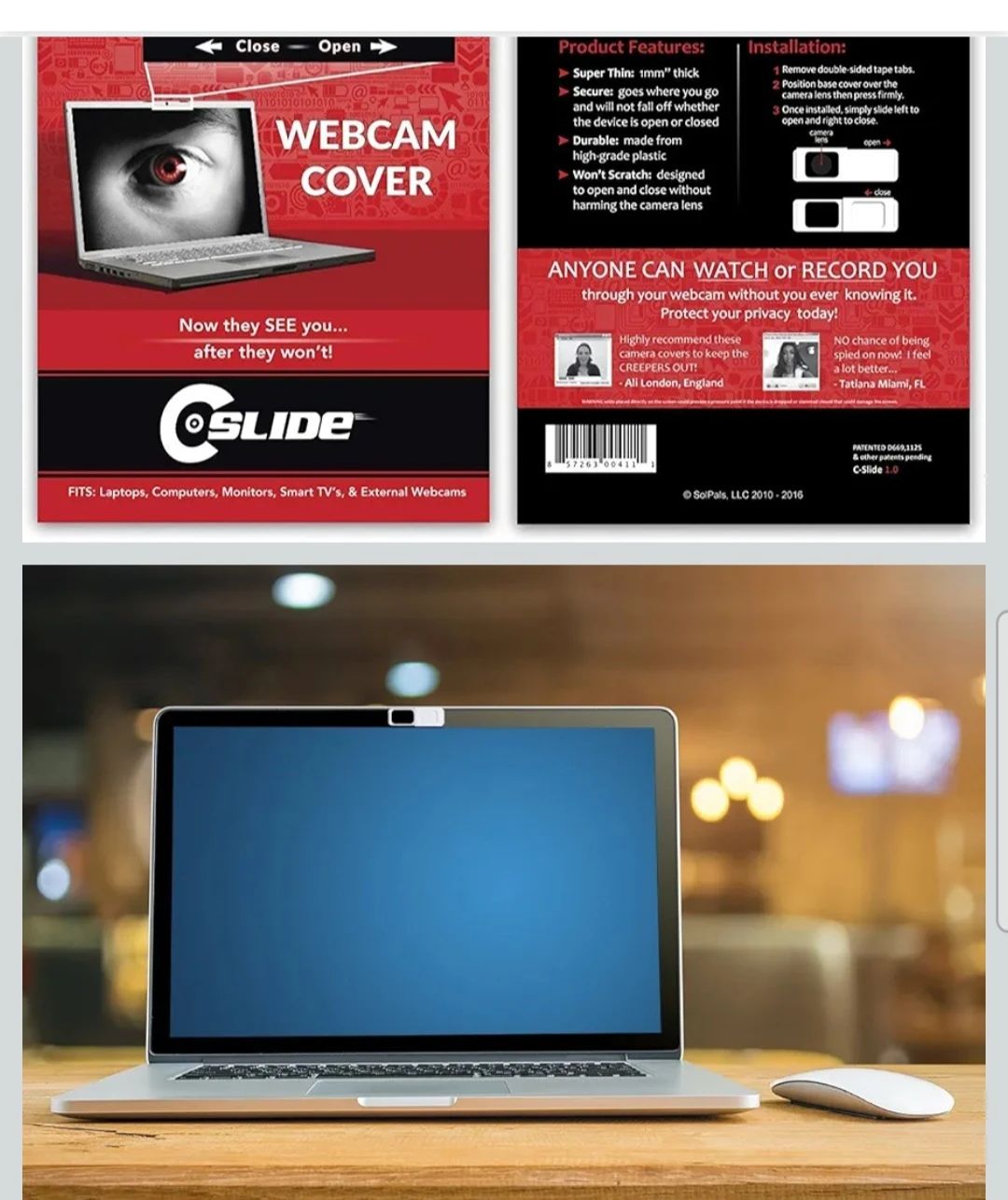Coslide Webcam Cover - Protect Your Privacy - photo 3
