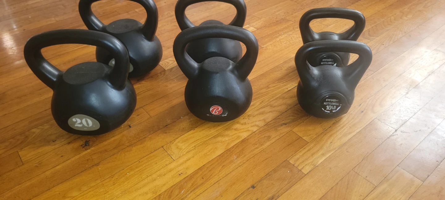 Fitness Kettlebells (20lb, 15lb, 10lb)