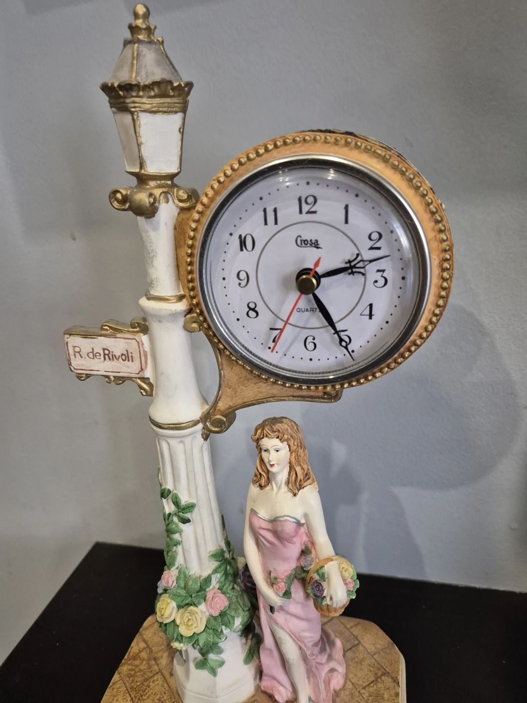 Crosà Quartz Desk Clock with Lady Figurine - photo 2
