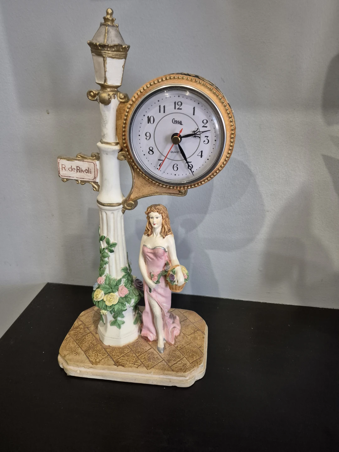 Crosà Quartz Desk Clock with Lady Figurine - photo 3