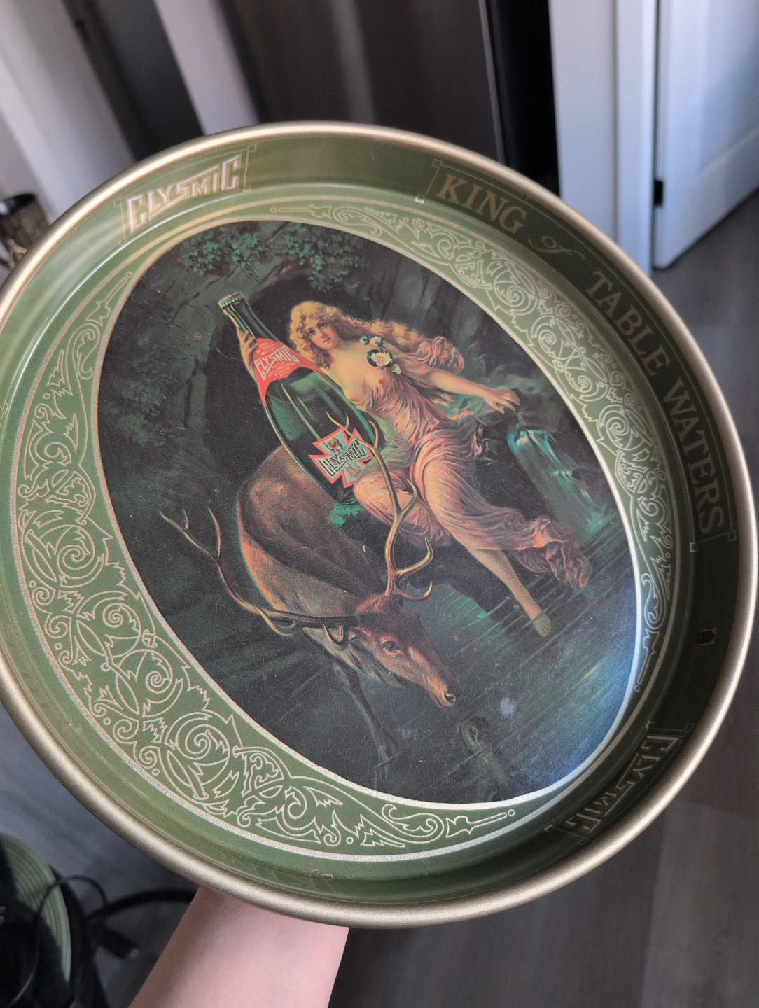 Vintage Clysmic Water Tin Tray - photo 2