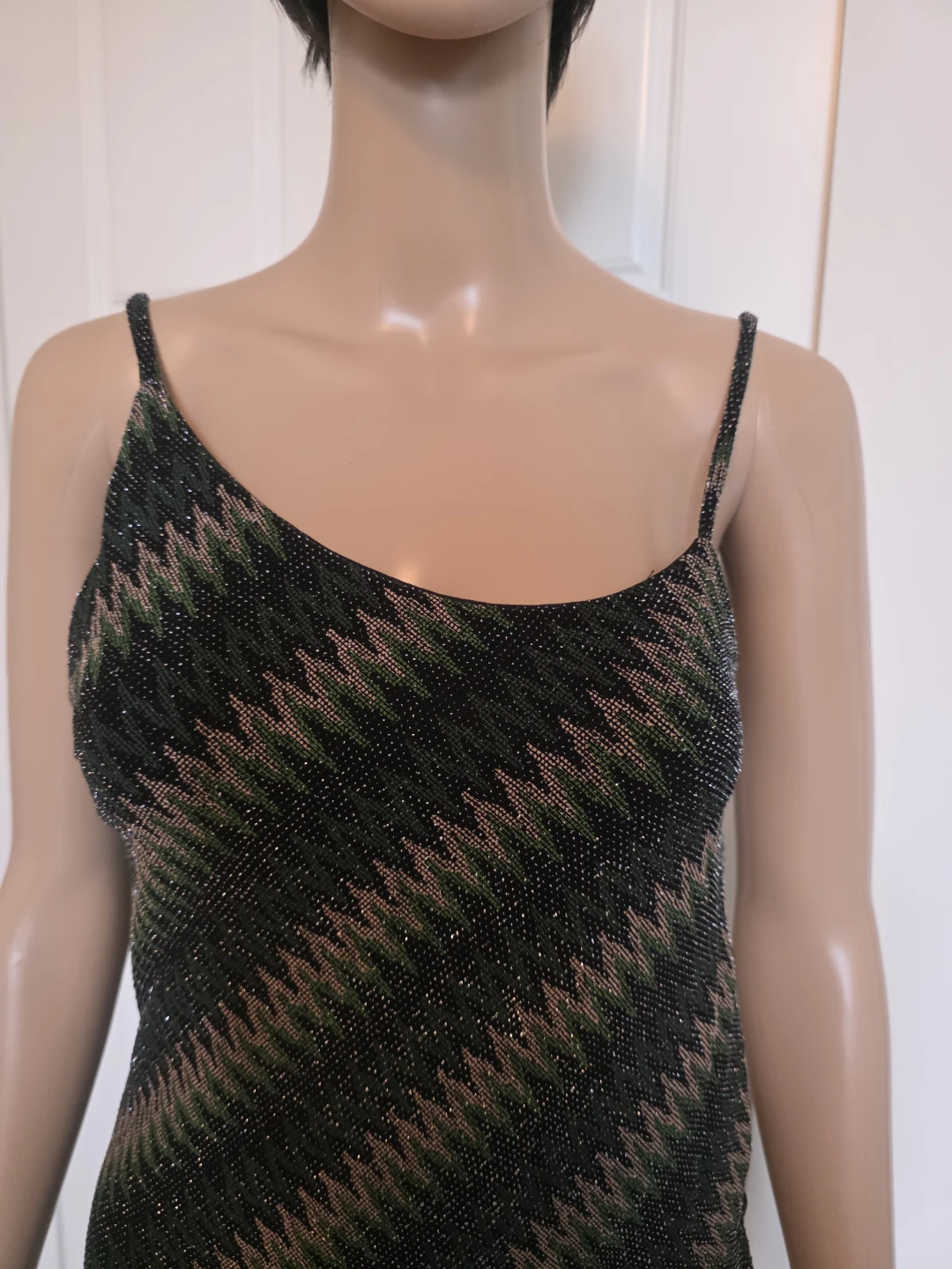 Sparkly Zigzag Print Halter Dress - photo 3