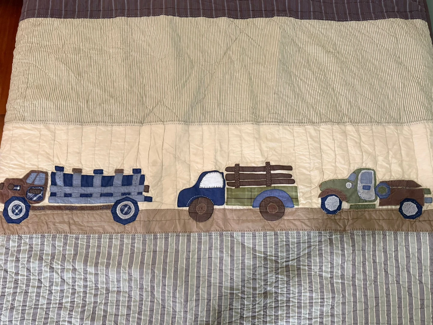 Quilt with Trucks - Brown, Beige, Blue pottery barn kids - photo 2