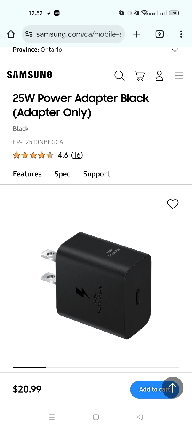 Never Used new Samsung 25W Power Adapter - photo 2