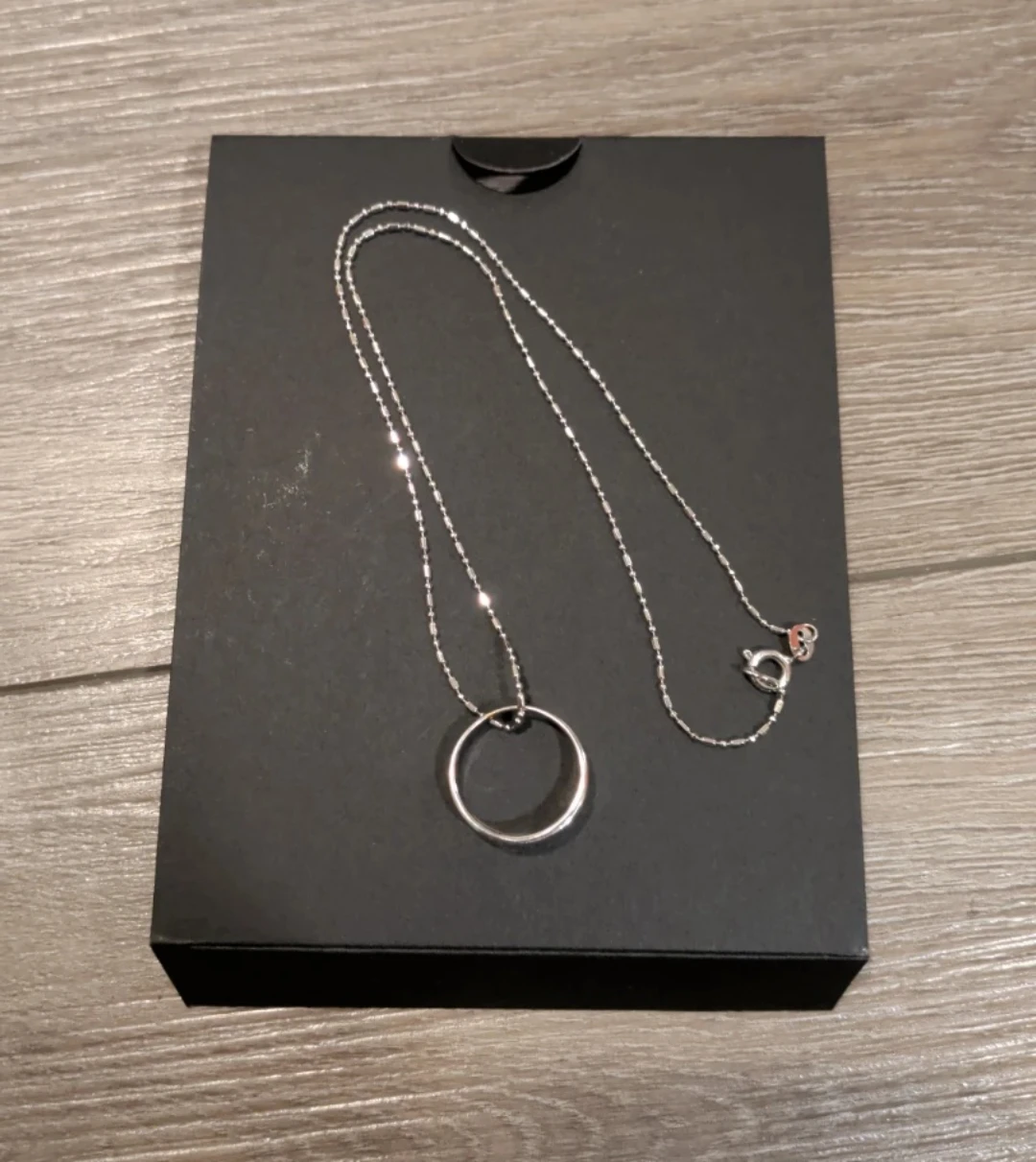 Silver Circle Pendant Necklace