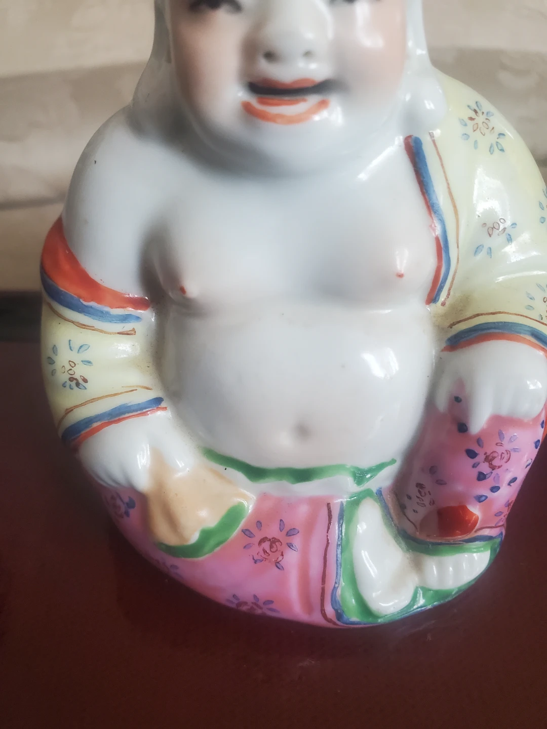 Ceramic Laughing Buddha Figurine - photo 3