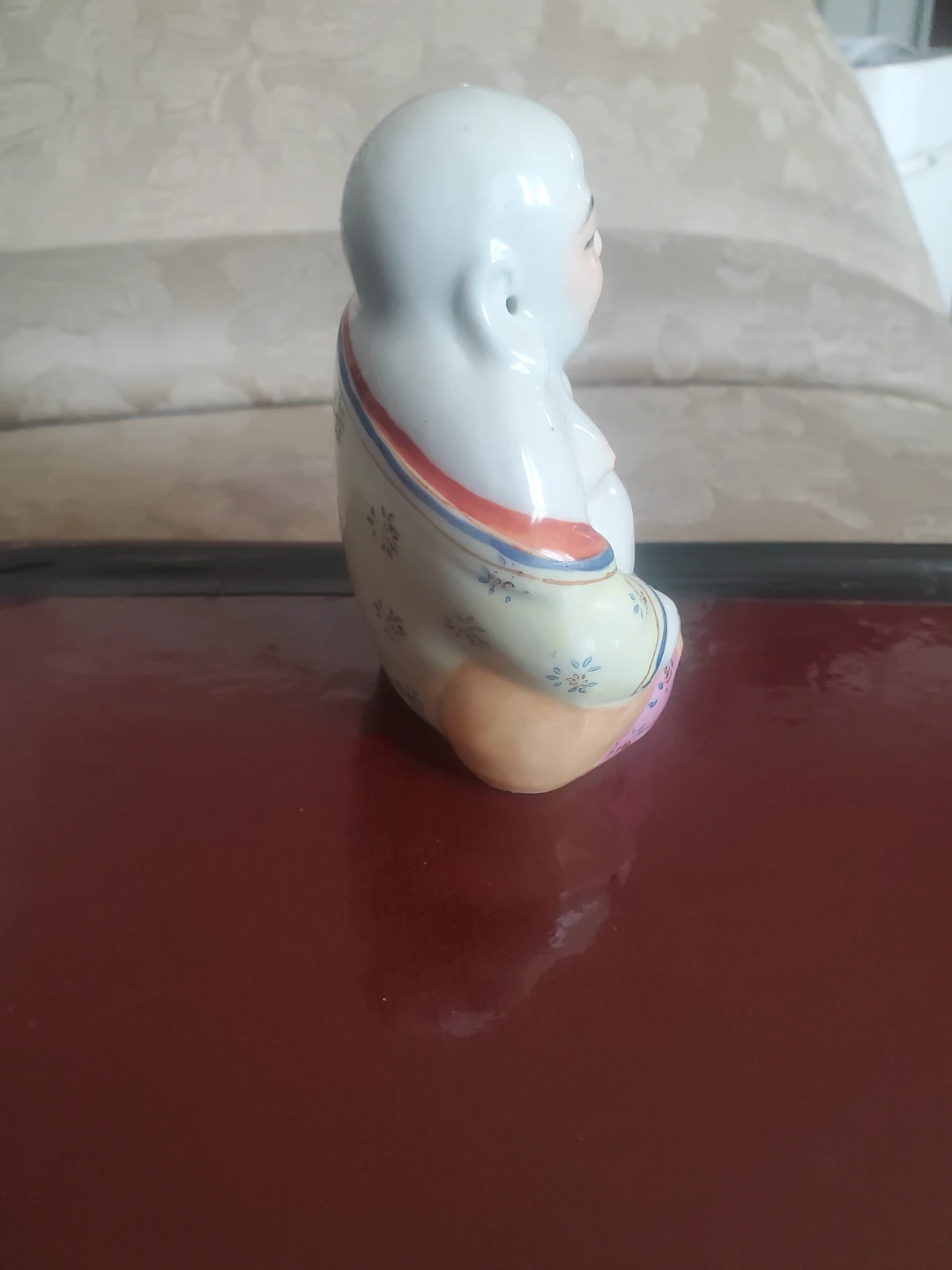 Ceramic Laughing Buddha Figurine - photo 5