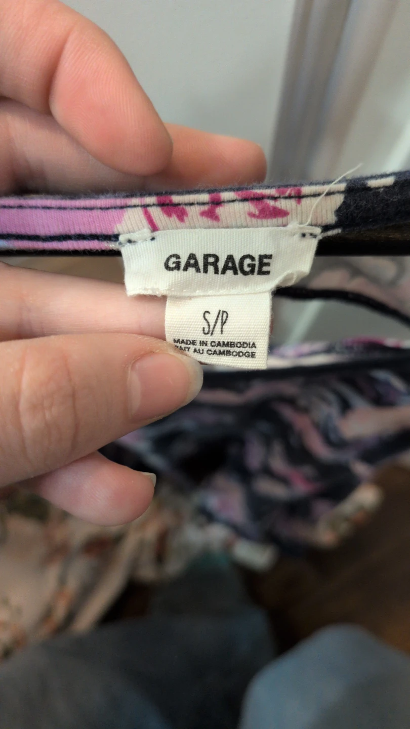 Garage Floral Print Cutout Dress Size S/P - photo 3