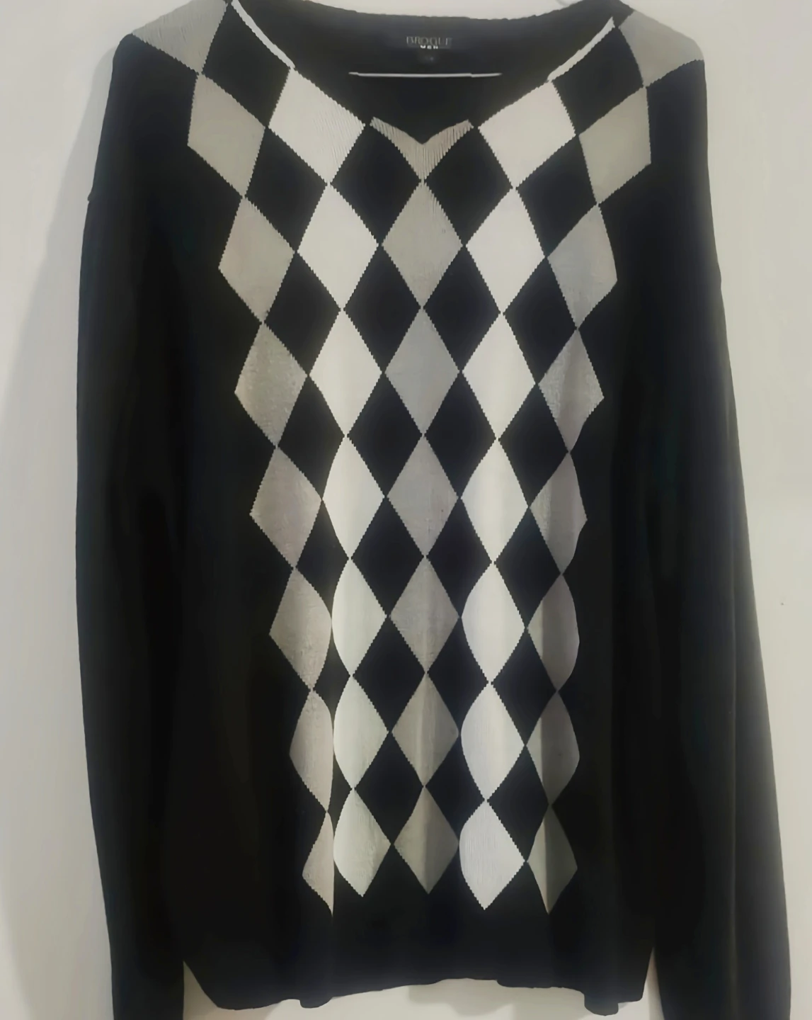 BROGUE MEN Argyle Sweater - Large