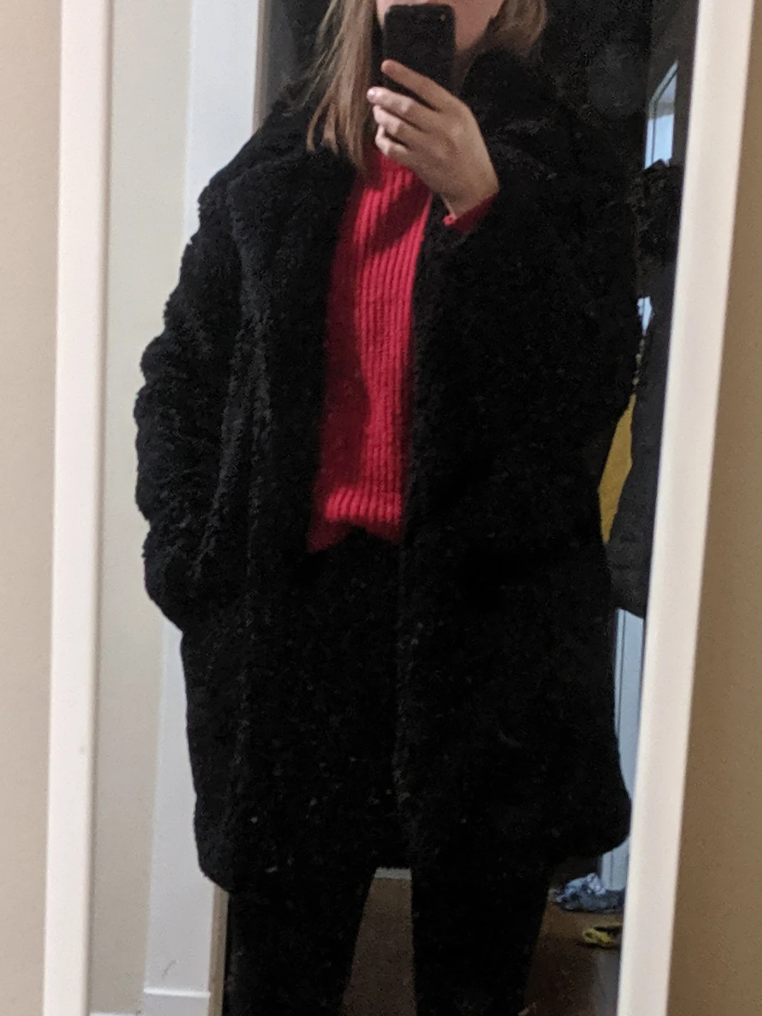 Oversized Black Teddy Coat 🥕 - photo 4