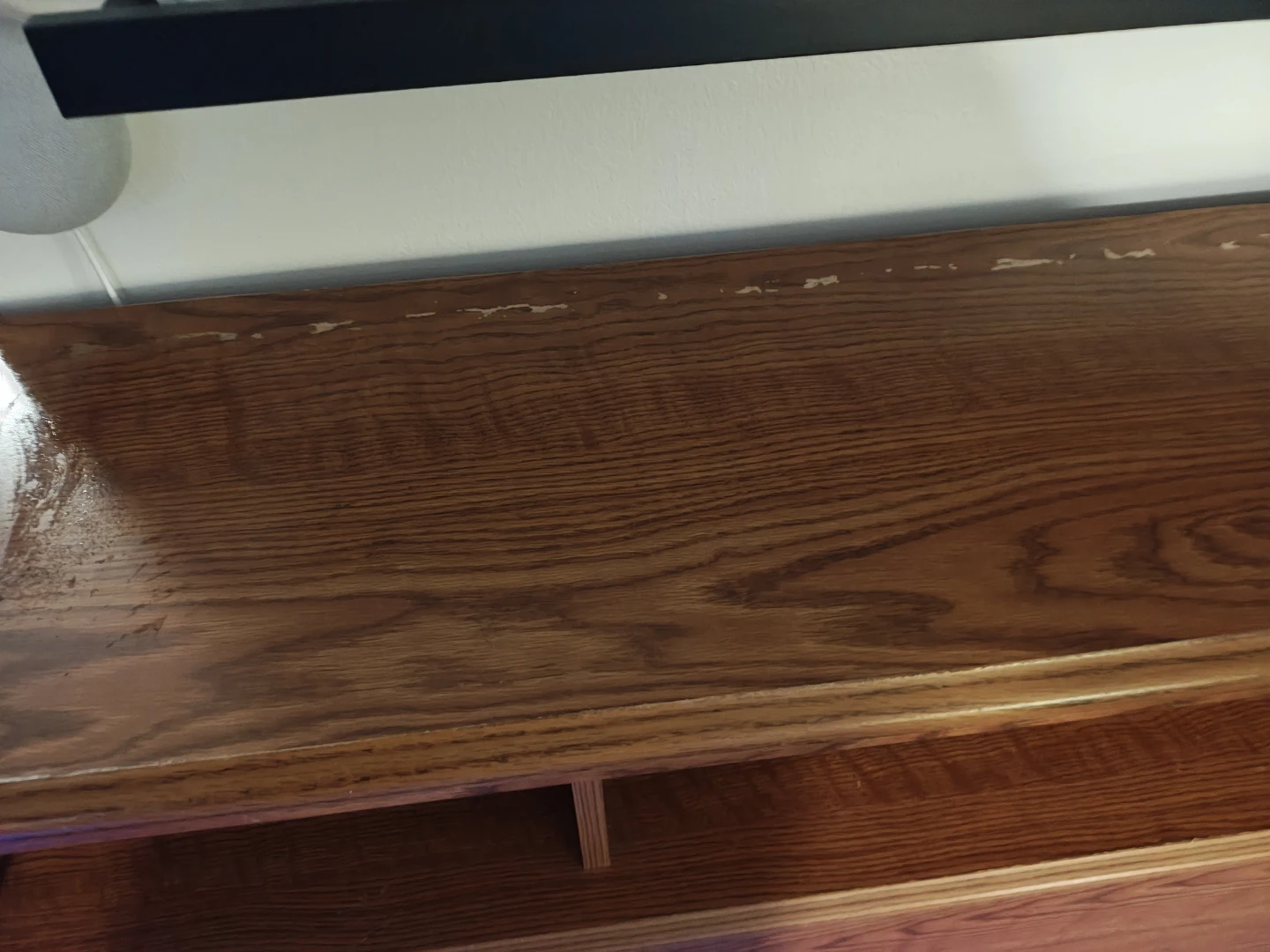 Oak Veneer Headboard with Shelving - photo 3
