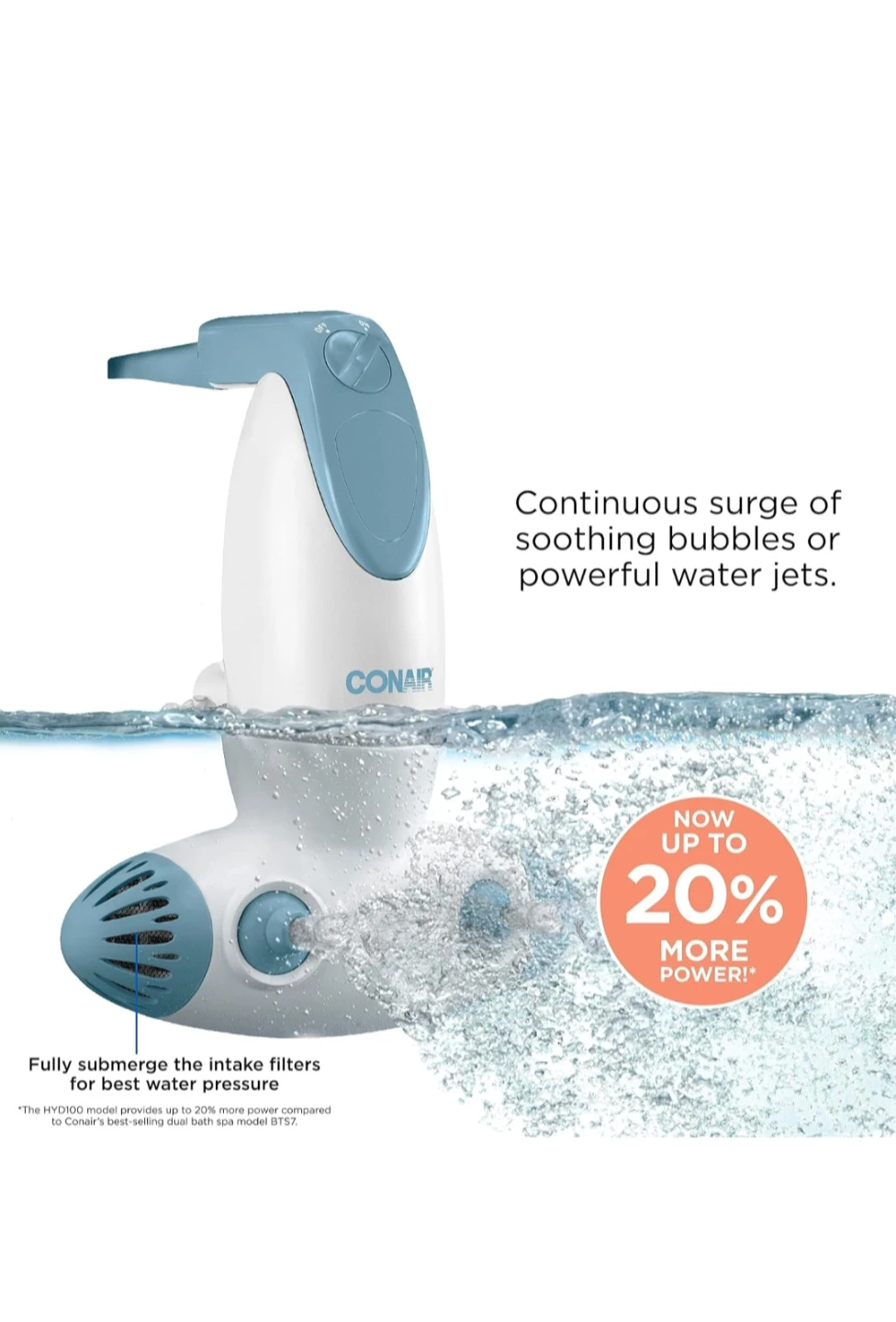 Conair Portable Bath Spa with Dual Hydro Jets - photo 4