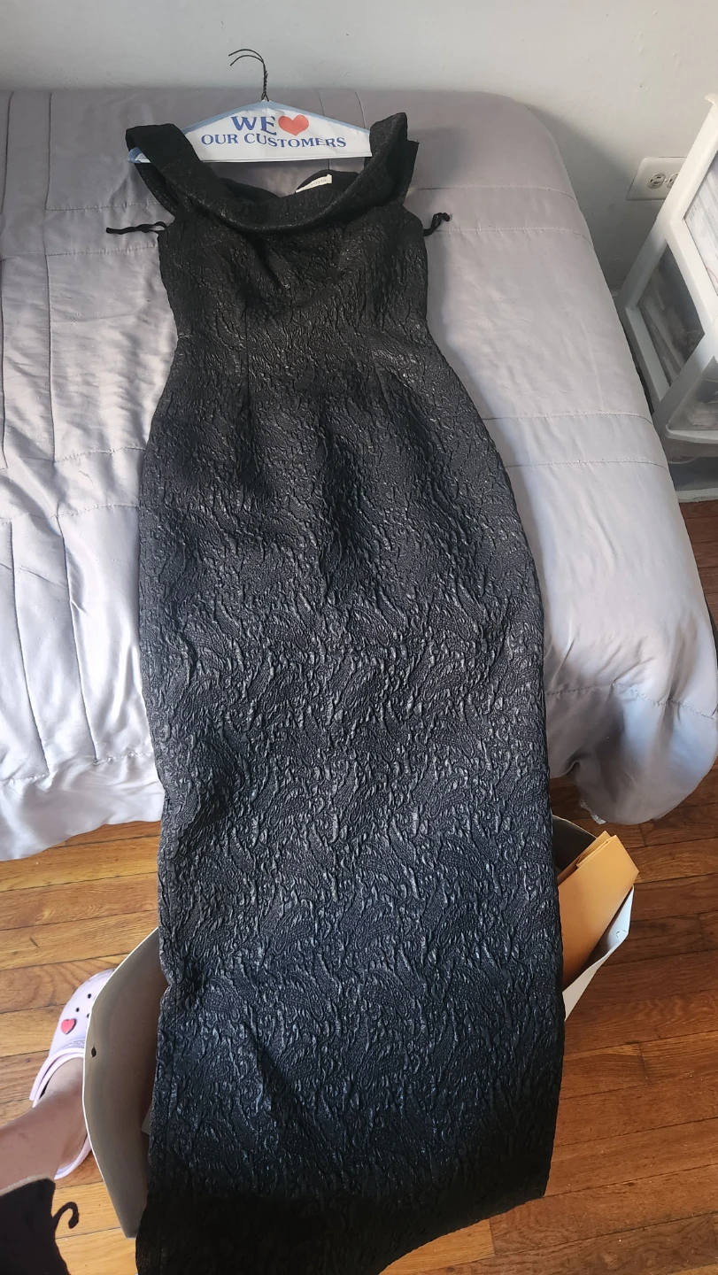 Emilia Wickstead Black Textured Evening Gown - photo 2