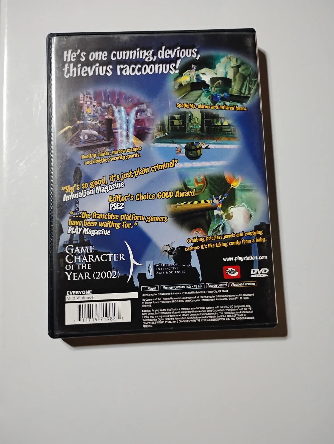 Sly Cooper and the Thievius Raccoonus PlayStation 2 Game - photo 2